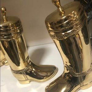 Brass bookends boots jockey polo riding jumping